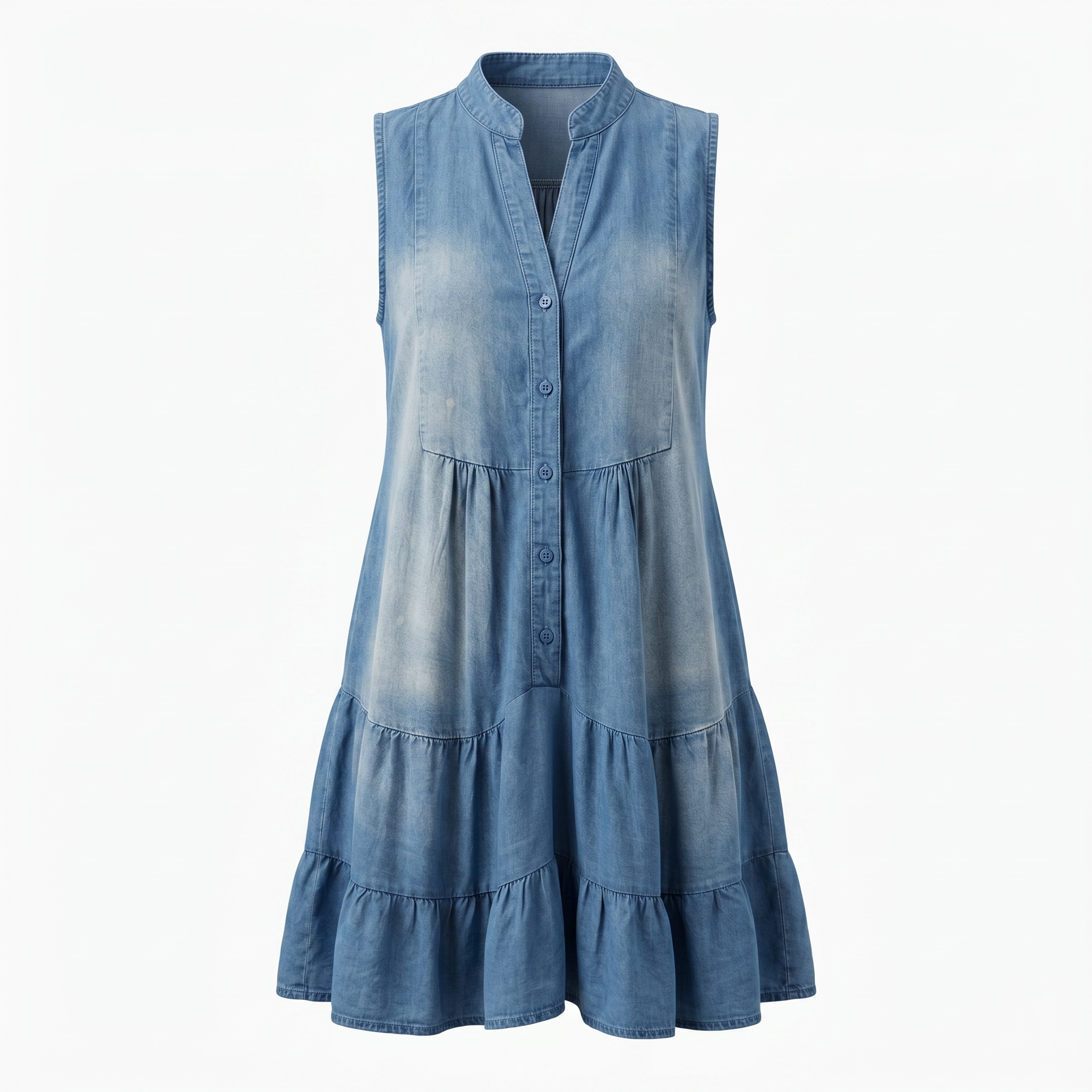 Sleeveless denim dress