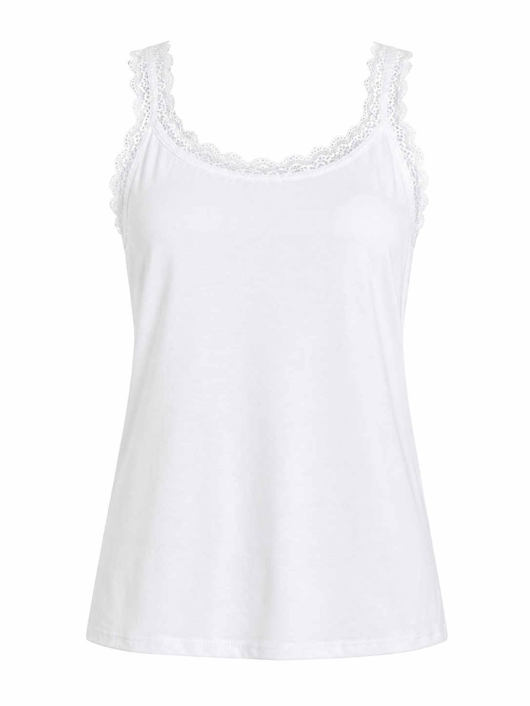 Lace trimmed vest