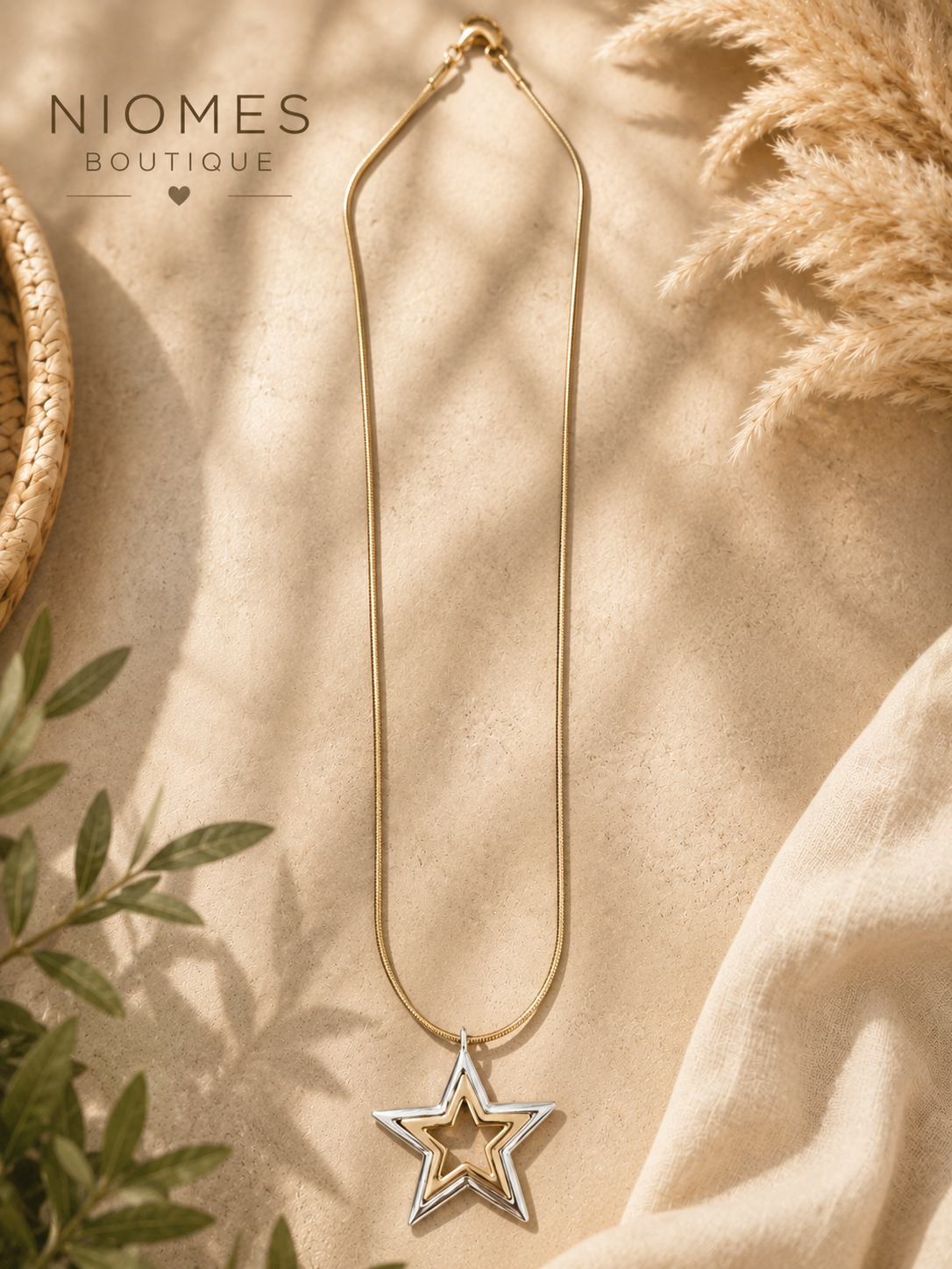 Double star necklace