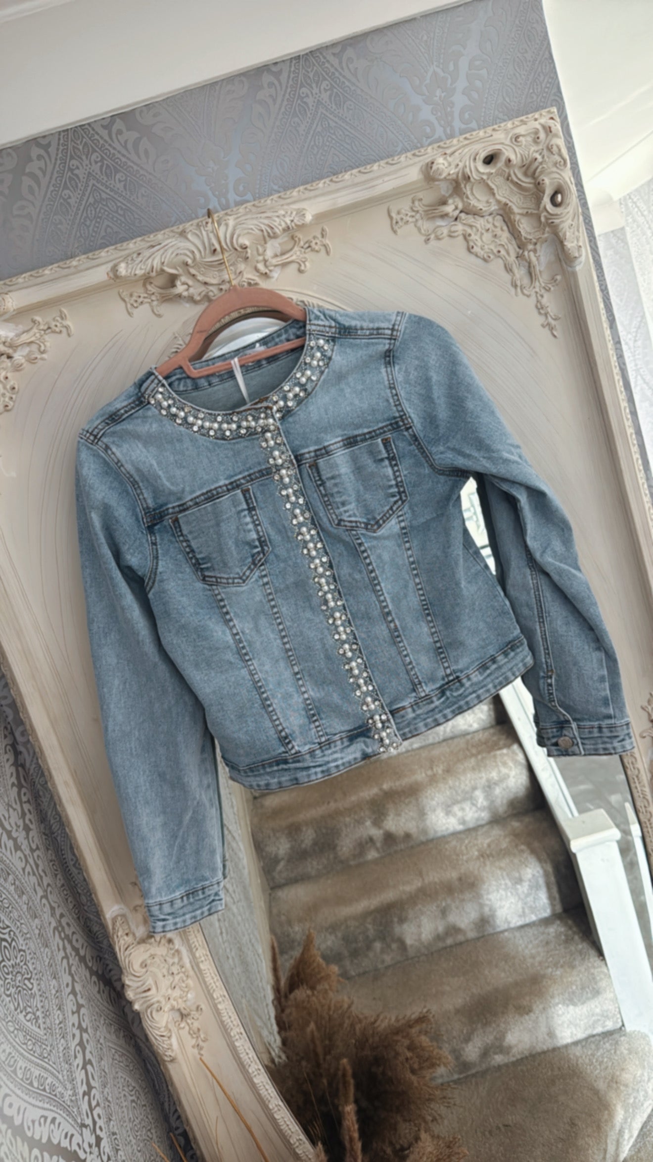 Pearl denim jacket